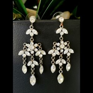 Vintage 90's crystal chandelier earrings